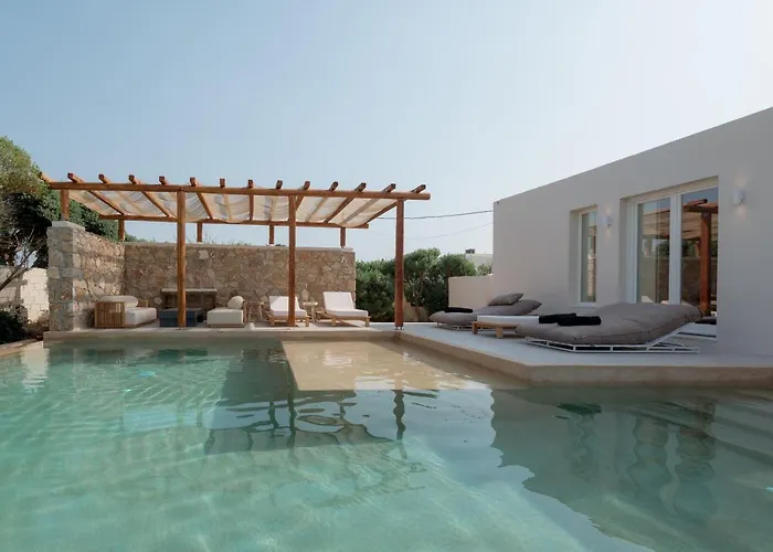 Mikri Santa Maria Beachvilla Pool Paros Вилла
